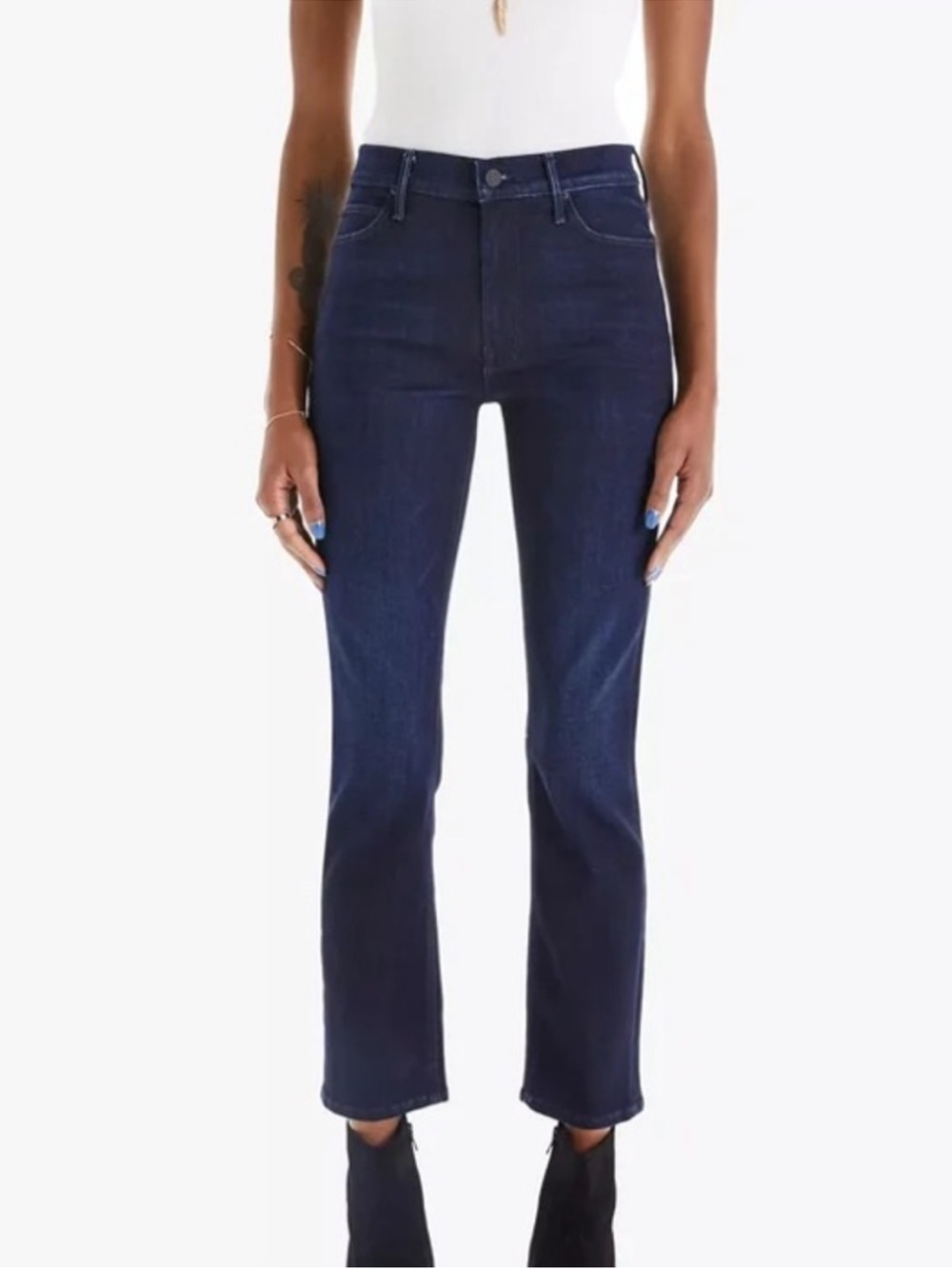 Mother The Mid-Rise Dazzler Ankle Jeans in Now Or Never